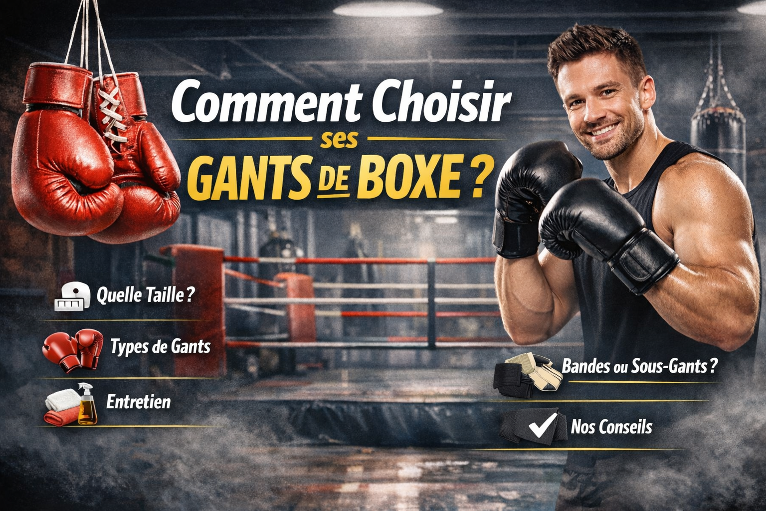 Gants de boxe pour entraînement et sparring